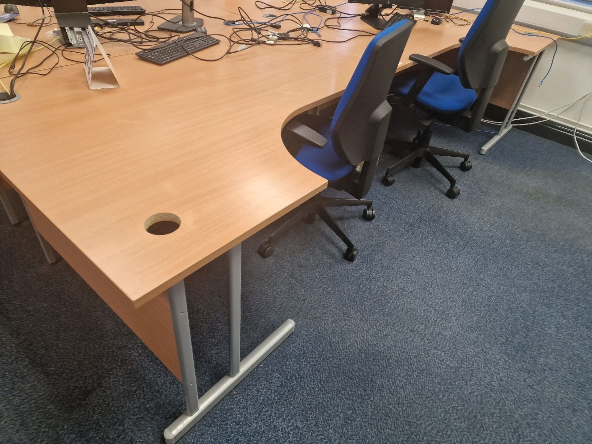 Pair Of Curved Desks