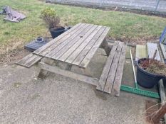 Wooden Picnic Bench x1