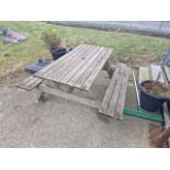 Wooden Picnic Bench x1