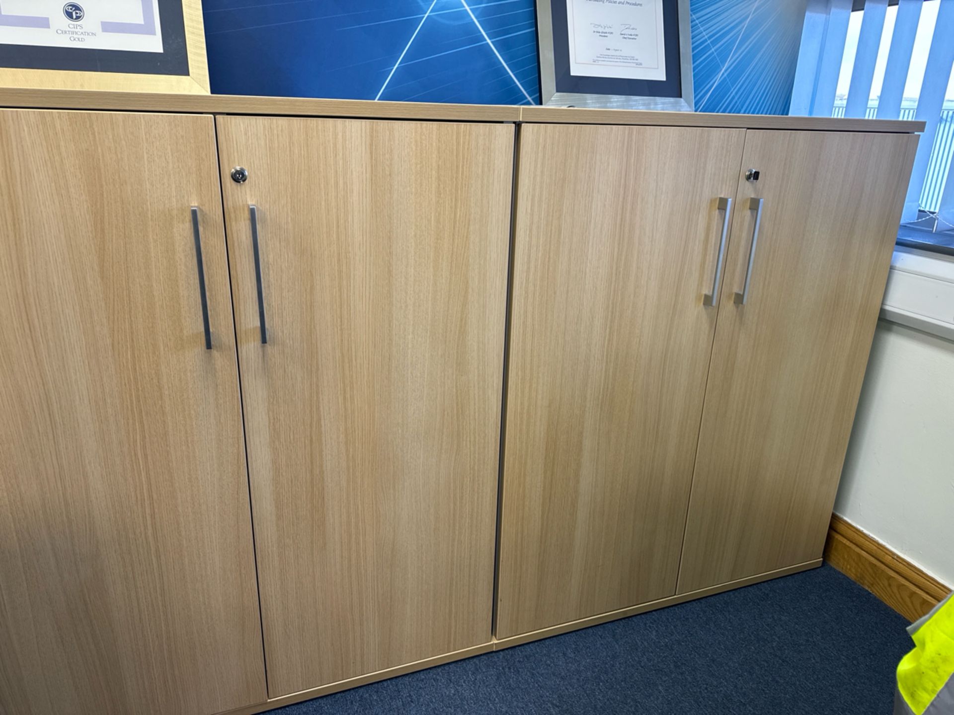 Pine Effect Office Cabinets x2 - Image 2 of 4