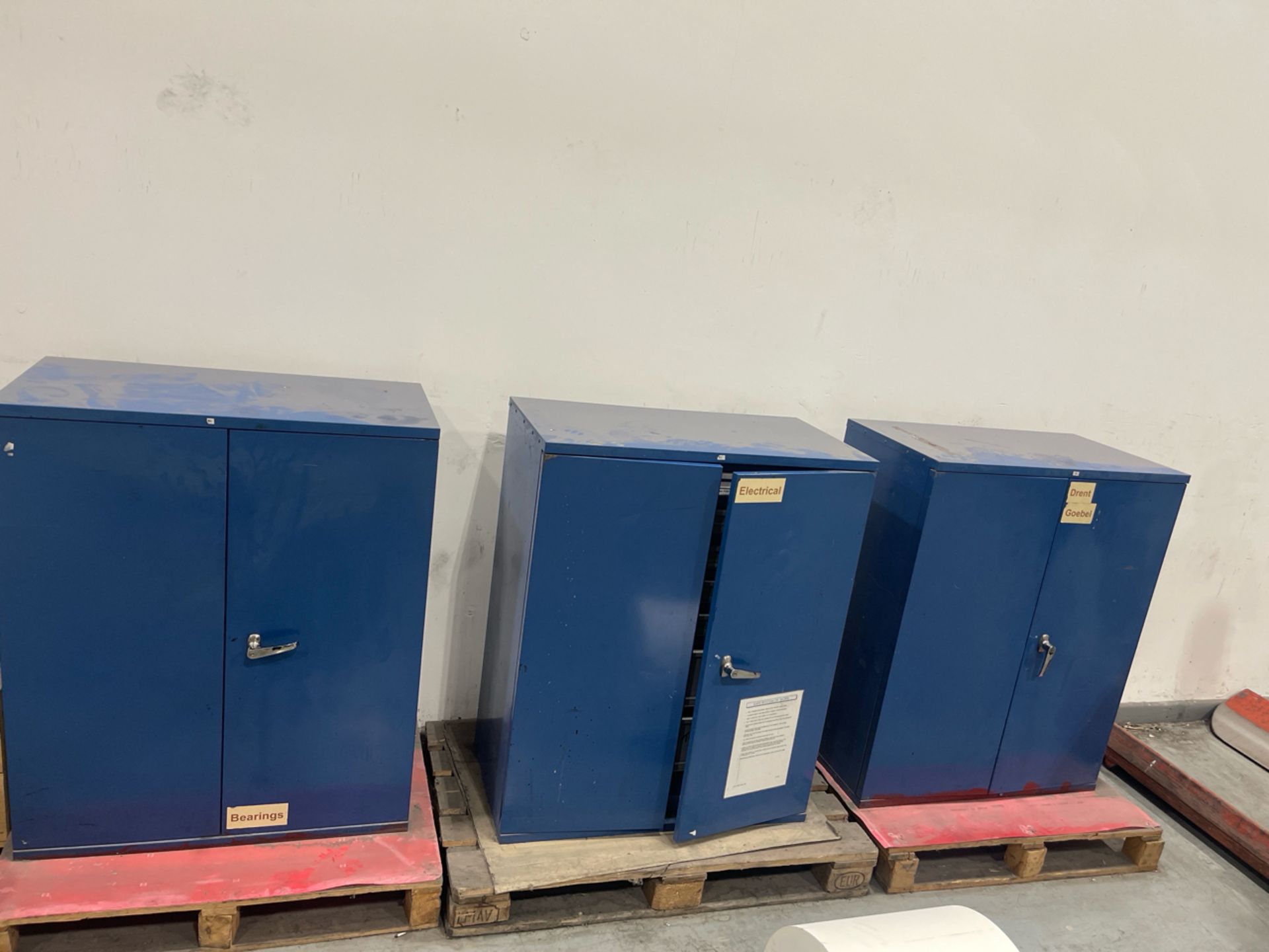 3 x Metal Storage Cabinets