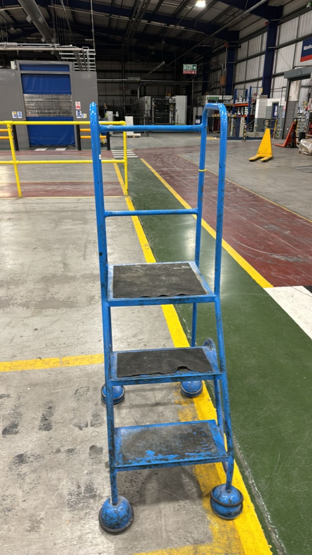 Blue Mobile Step Ladder - Image 3 of 4