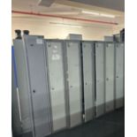 Bank of 7 Grey Tall Lockers