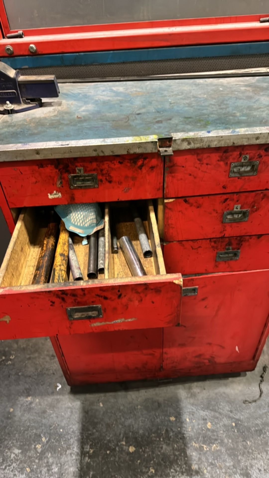 Red Tool Chest with Work top x2 - Image 3 of 6