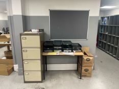 Office Items - Filing Cabinet, Felt Board & Table