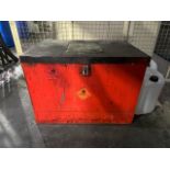 Red Metal Storage Chest