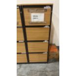 7 x Rows of wooden Filing Cabinets