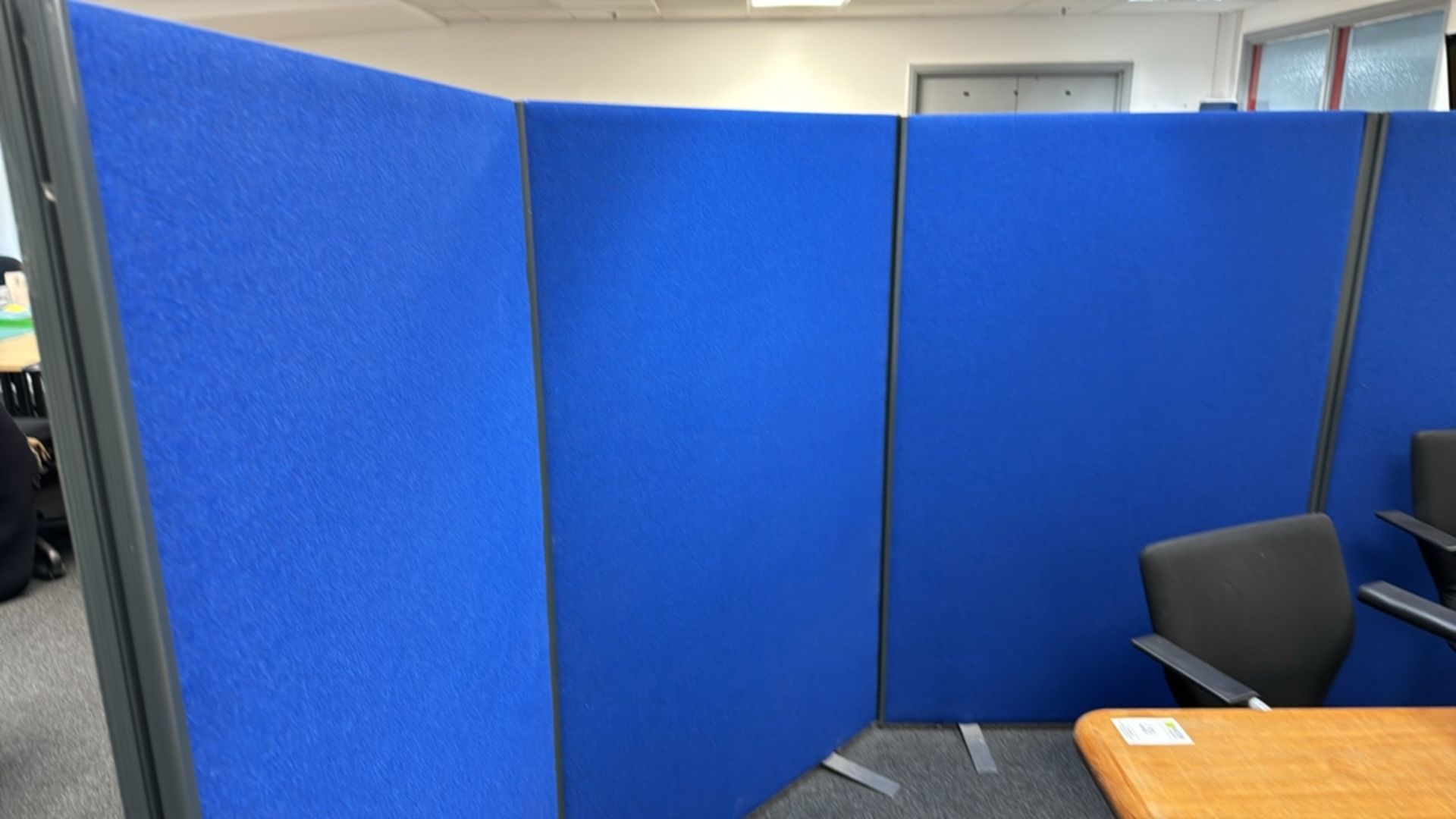 Blue Fabric Modular Partitions x 5 - Image 6 of 6