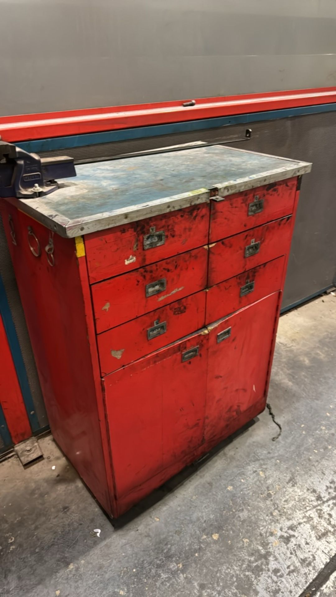 Red Tool Chest with Work top x2 - Image 2 of 6