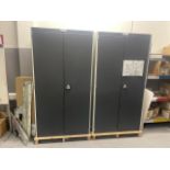 Pair Of Metal Bott Storage Cabinets