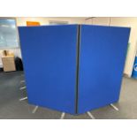 Blue Fabric Modular Partitions x 5