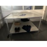 Large Square Metal Framed Table