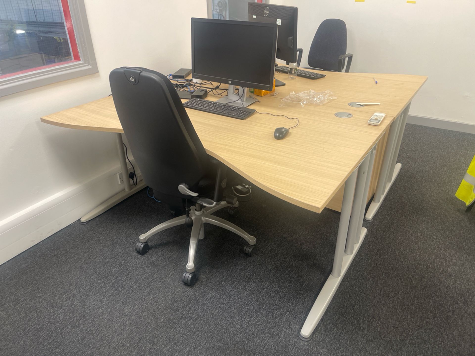 Pair Of Desks, Chairs & Computer Equipment