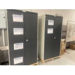 Pair Of Metal Bott Storage Cabinets