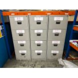 Metal Filing Cabinets x3