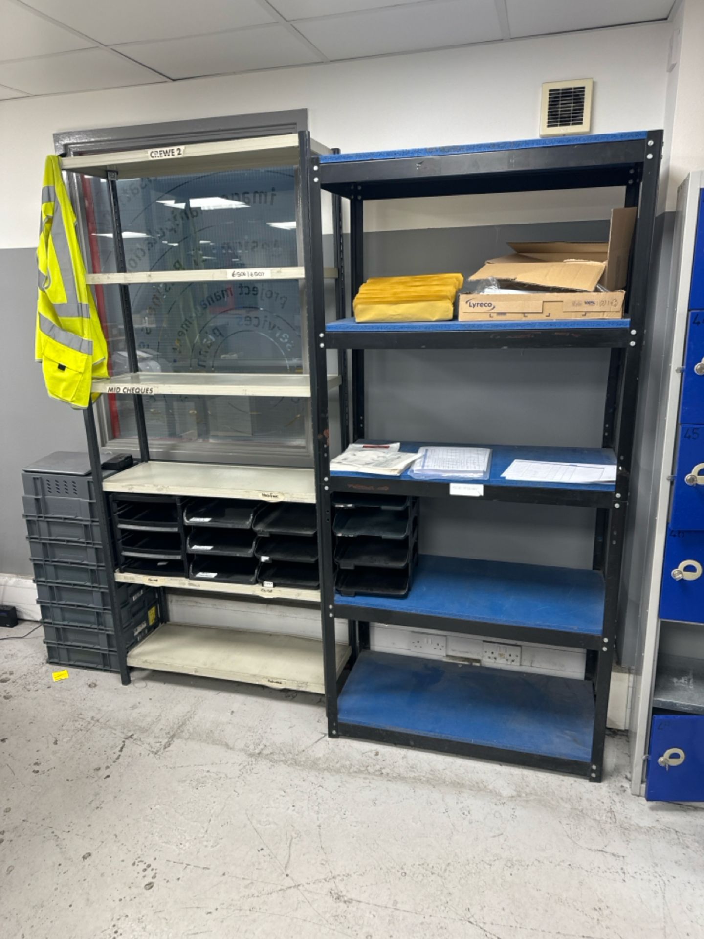 2 Bays of Metal Shelving