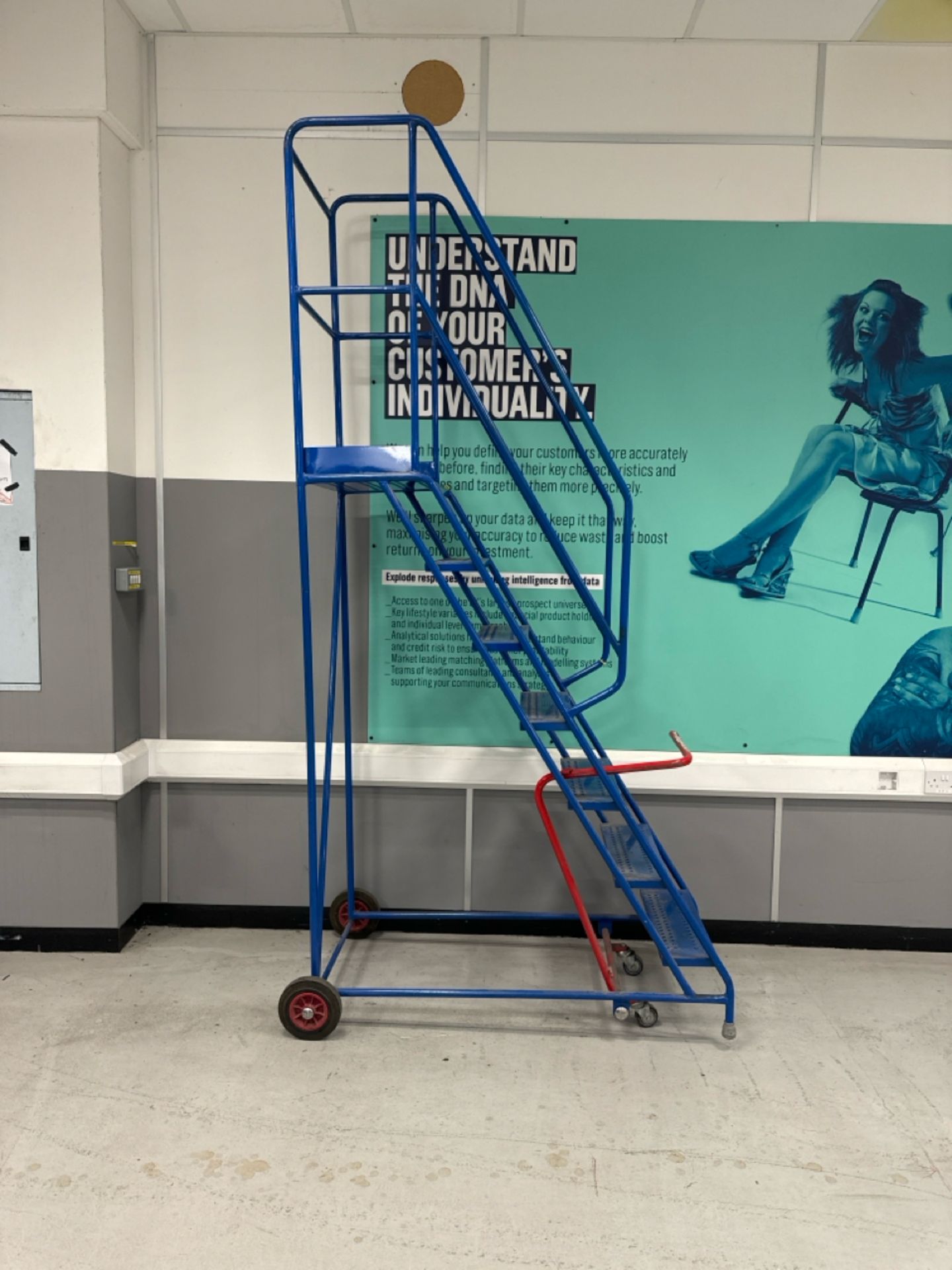 Blue Metal Airport Steps