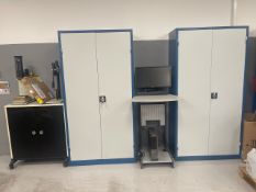 3 x Metal Storage Cabinets & Computer