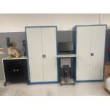 3 x Metal Storage Cabinets & Computer