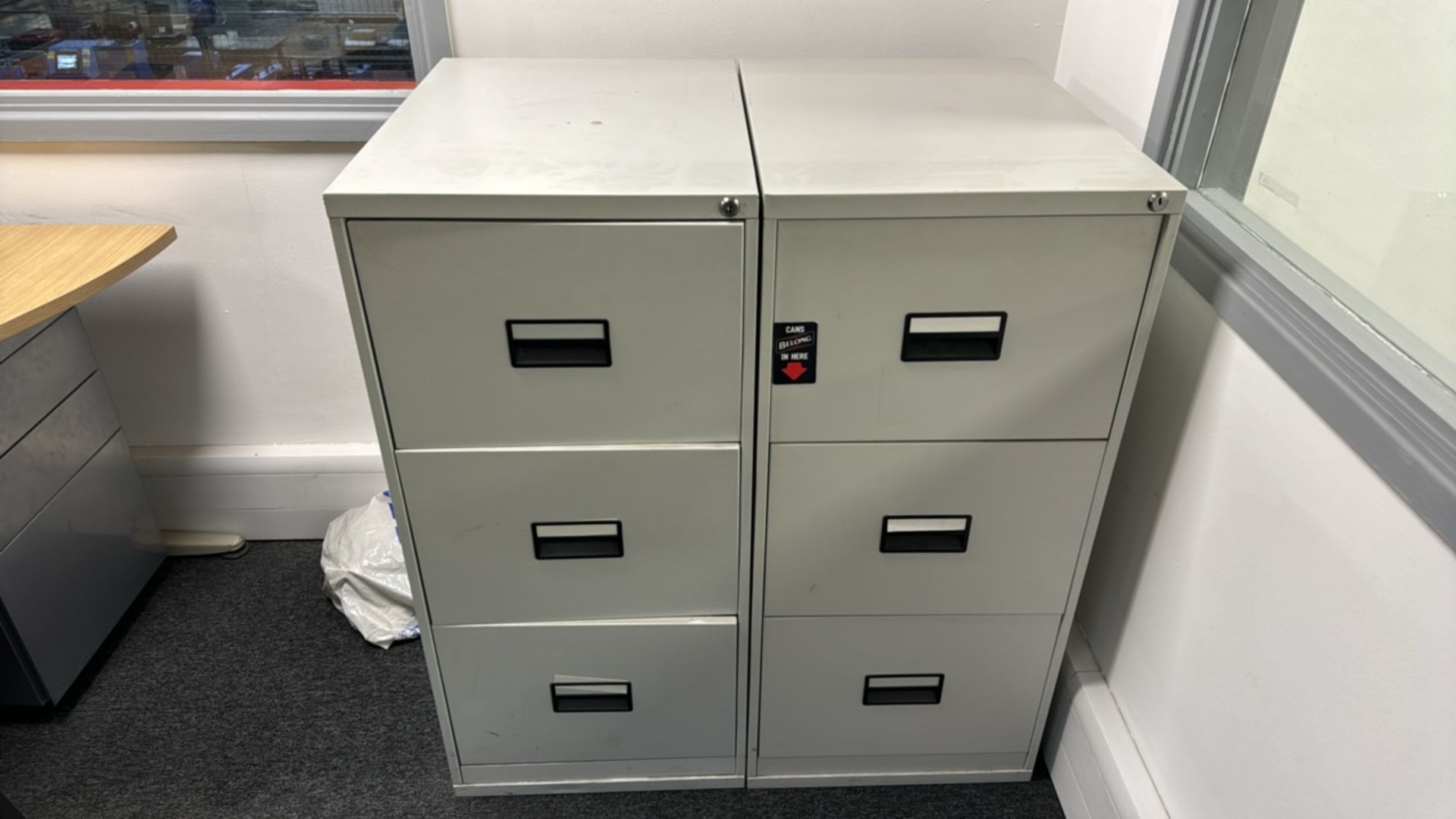 Metal Filing Cabinets x2 - Image 2 of 4