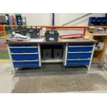 Wood Top Work Bench with Tool Drawers