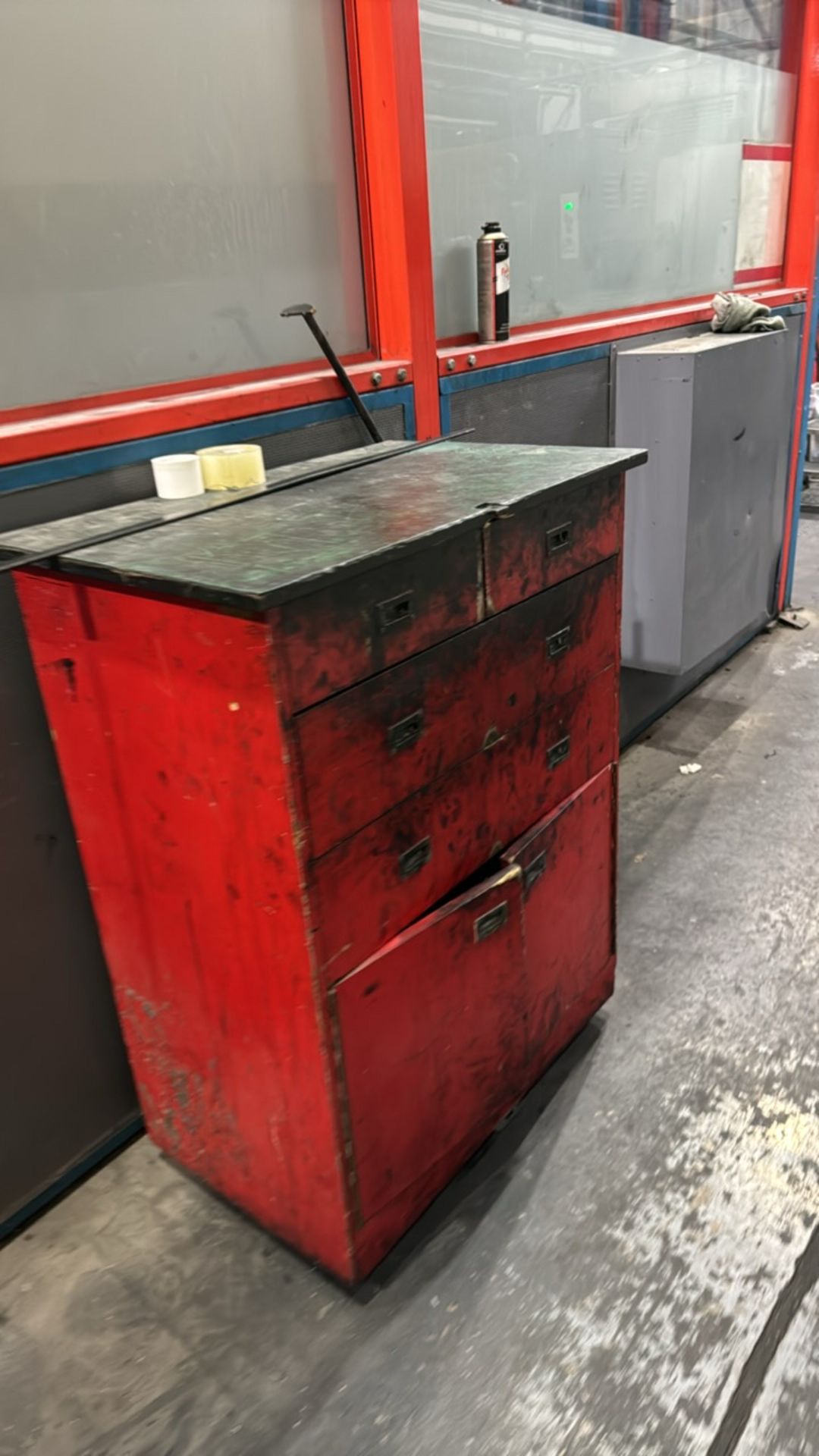 Red Tool Chest with Work top x2 - Image 4 of 6