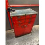 Red Tool Chest with Work top x2