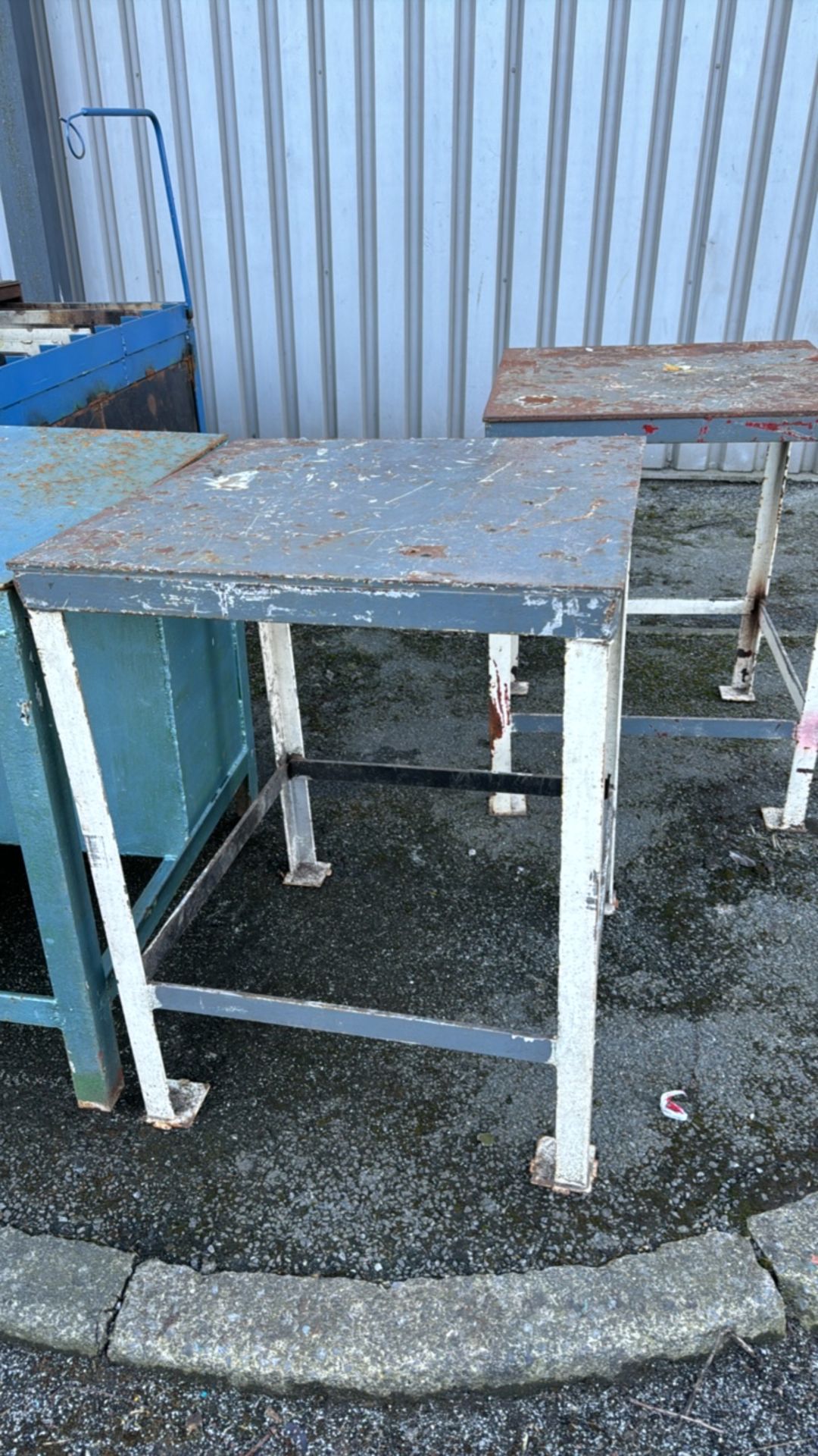 Square Steel Work Table - Image 3 of 3