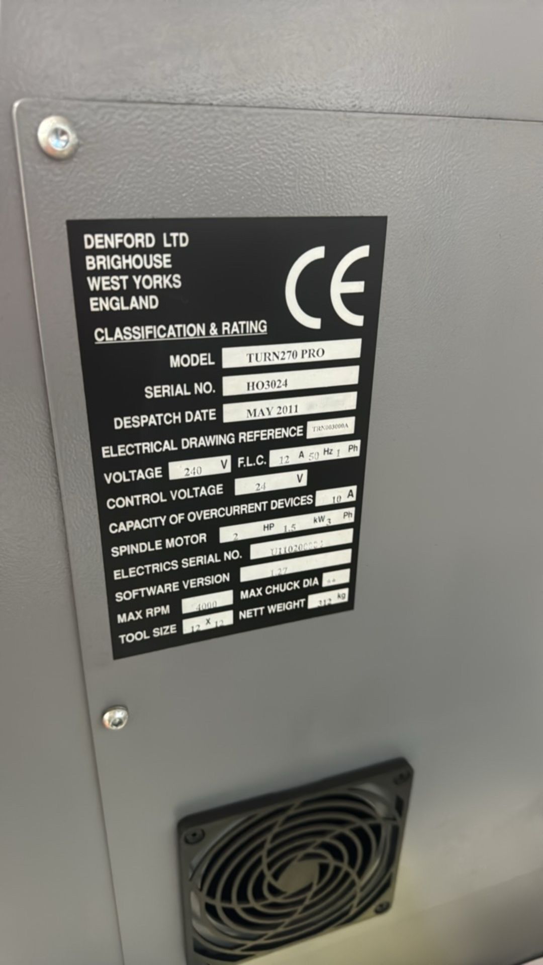 Denford Turn 270 Pro CNC Lathe - Image 9 of 9