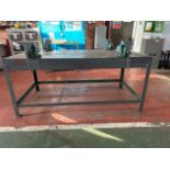 Metal Framed Workbench With 4 Vices