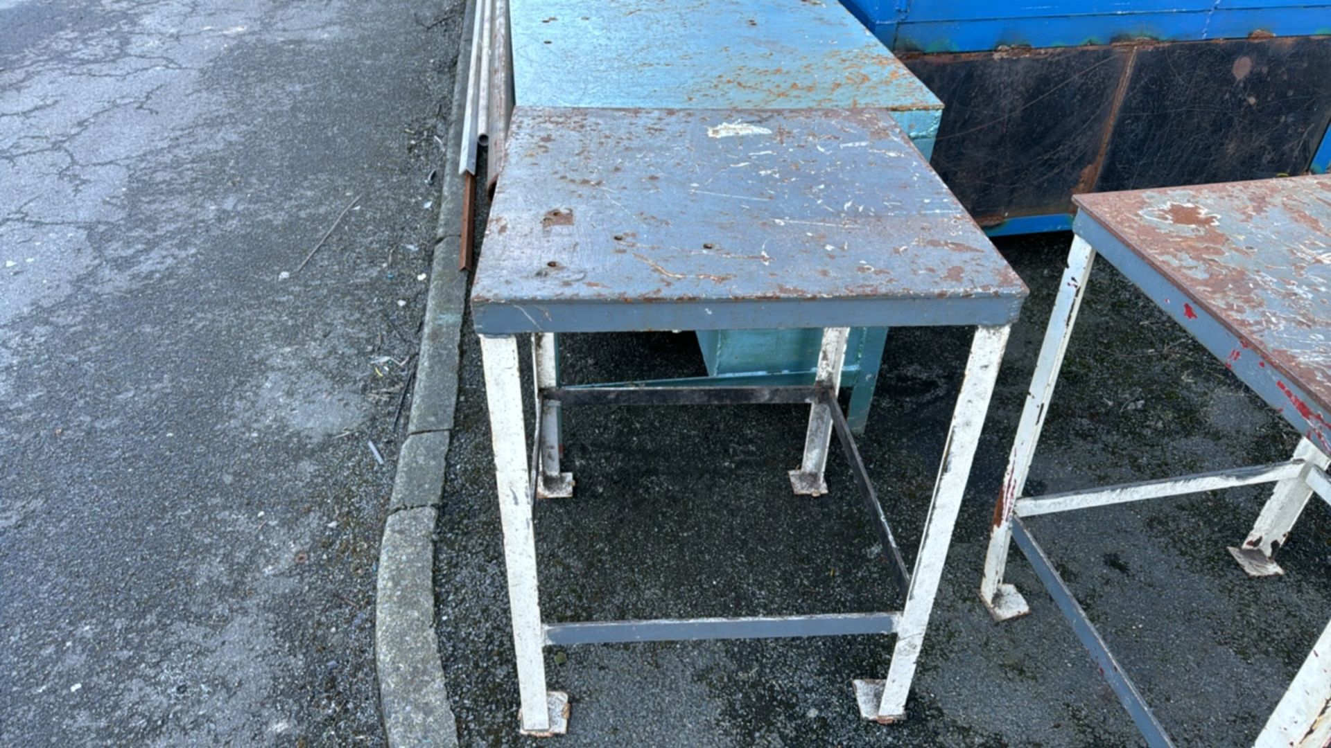 Square Steel Work Table - Image 2 of 3