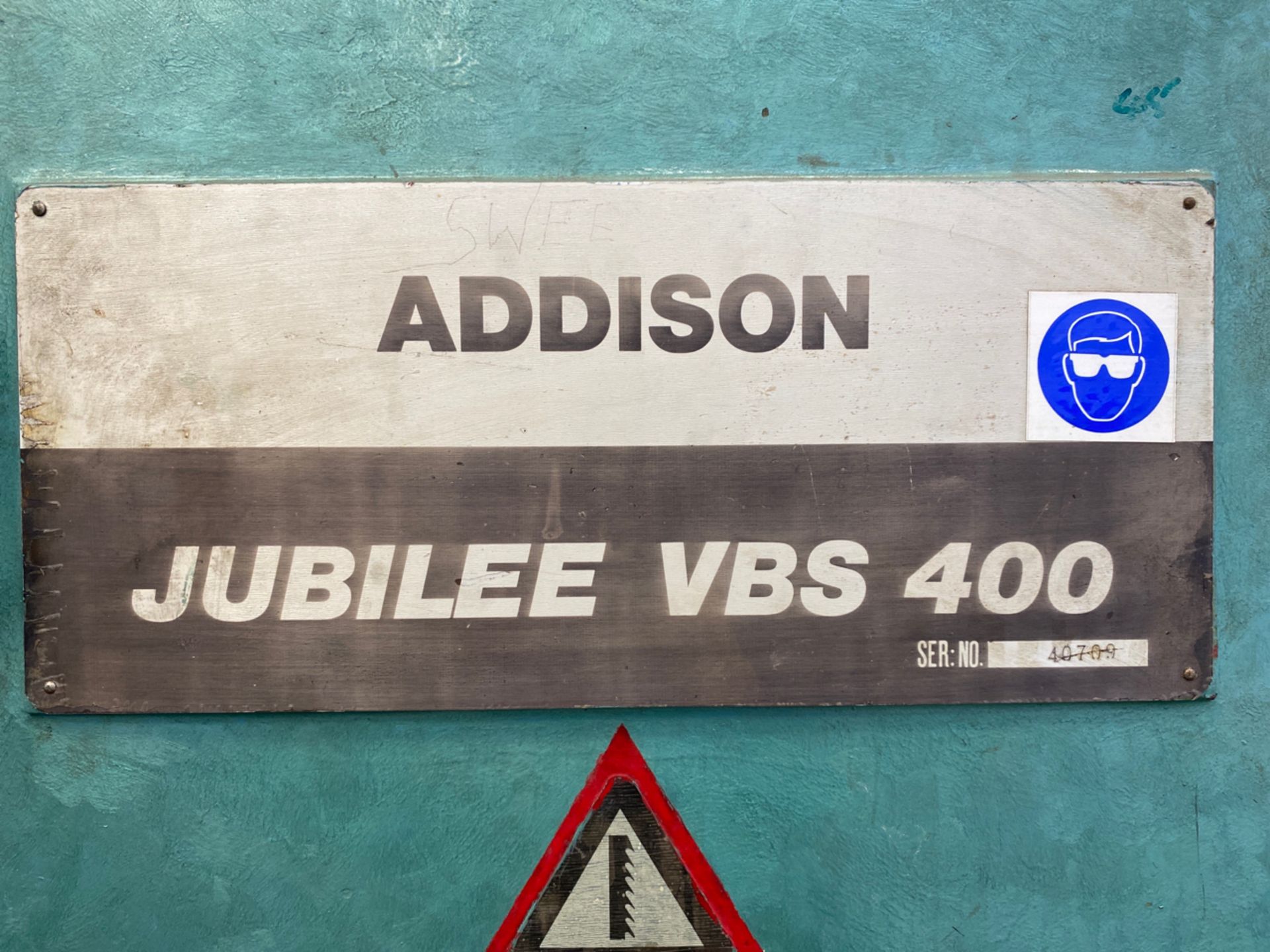 Addison Jubilee VBS 400 Vertical Variable Speed Bandsaw (Direct from Tresham College) - Image 7 of 11