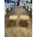 Pair Of Wood & Clear Plastic Chairs