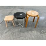 Wooden Stools x3