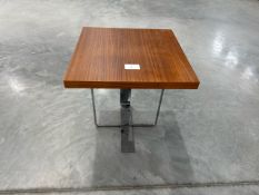 Wooden Table With Metal Legs
