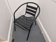 Metal Black Outdoor Chair x3