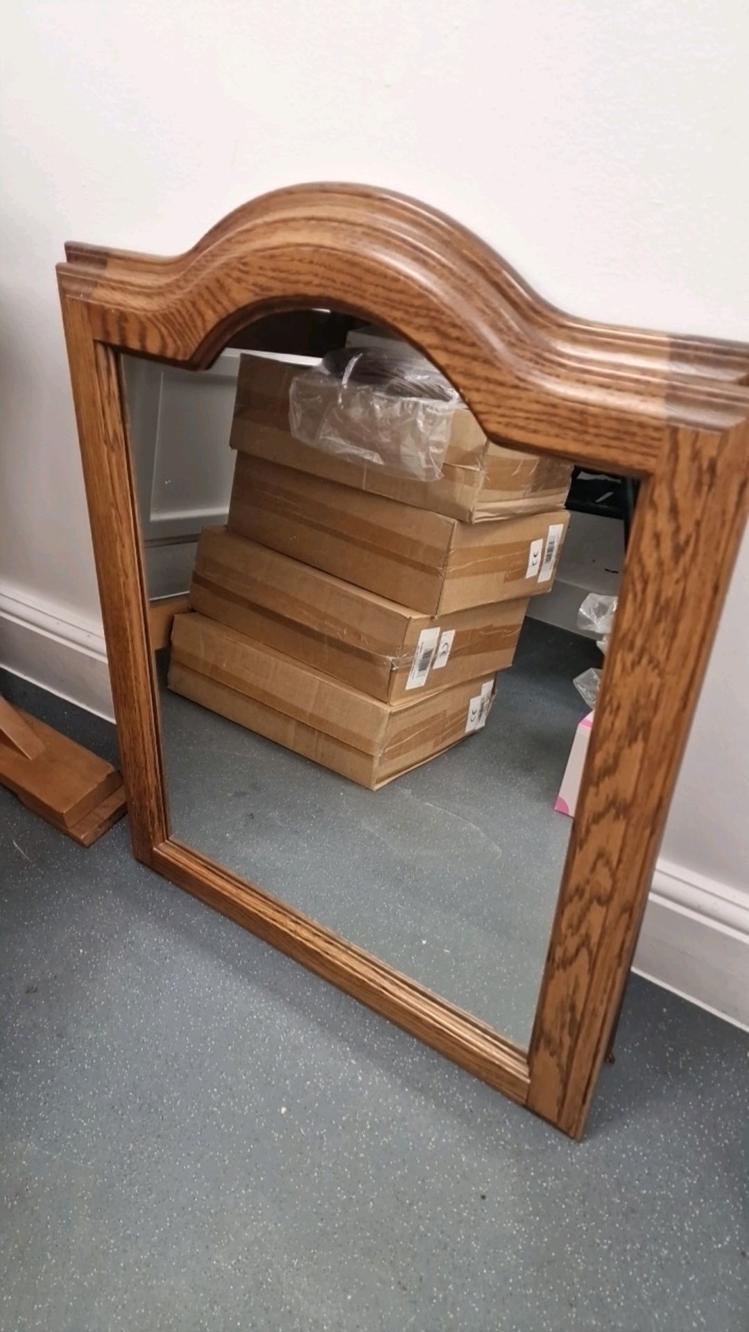 Wooden Framed Mirrors x2 - Image 2 of 3