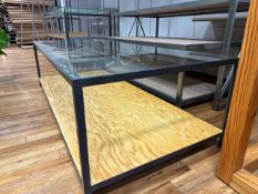 Metal Framed Glass Top Display Table