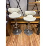 Leather Beauty Stools x2