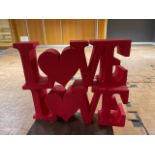 Polystyrene LOVE Displays x2
