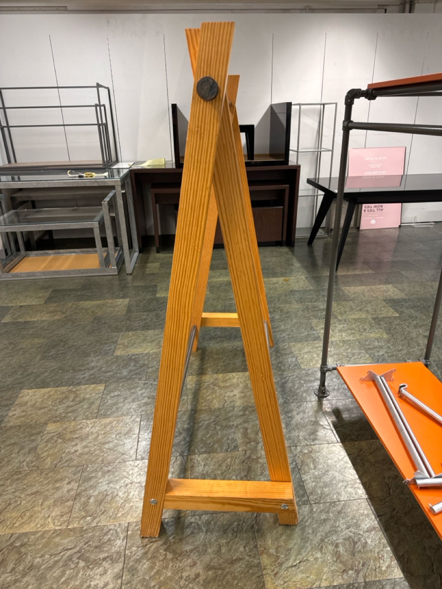 Wooden A Frame Hanging Rail