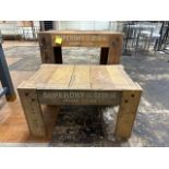Pair Of Superdry Branded Wooden Tables