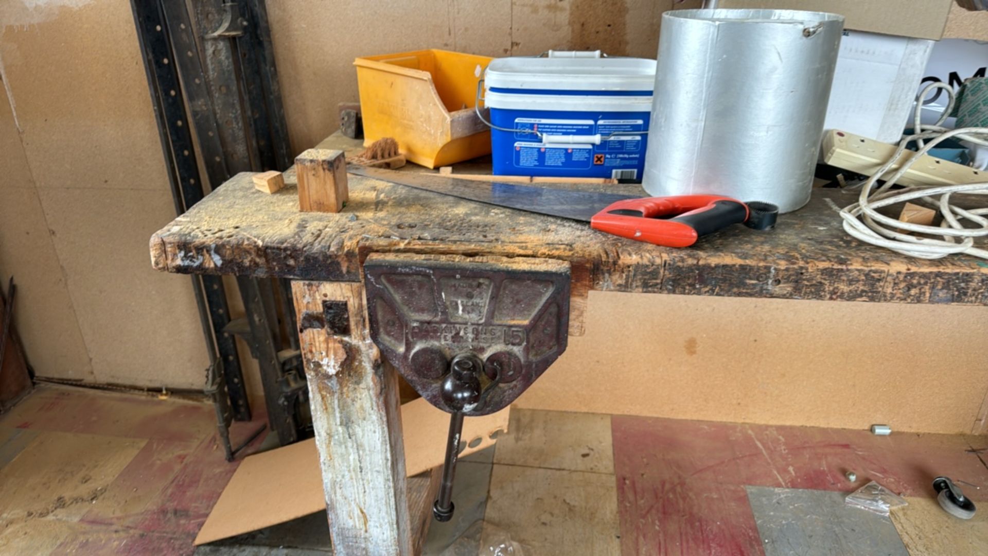 Wooden Workbench With Vice - Image 3 of 4