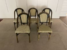 Woven Seats Dining Chairs x7