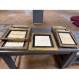 Gold Painted Wooden Framed Signs x7