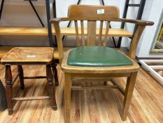 Wooden Chair & Stool Set