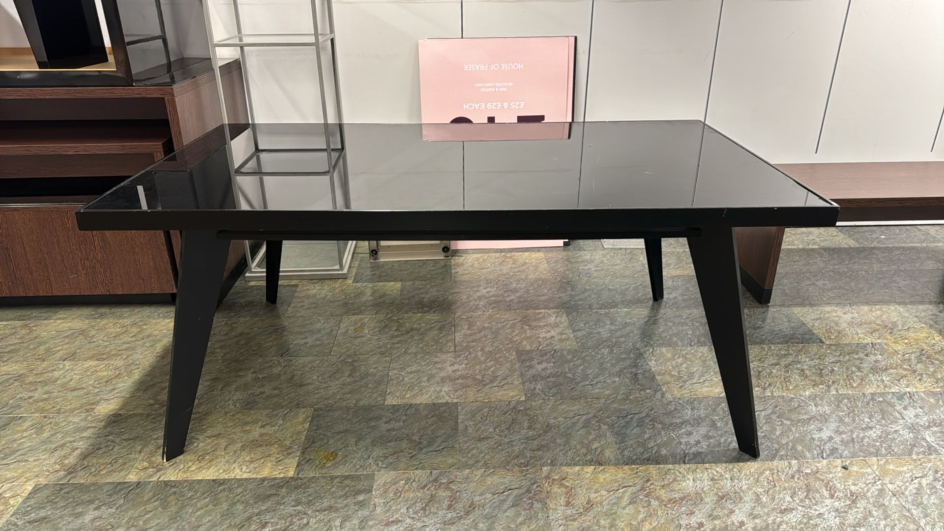 Black Gloss Table With Acrylic Top