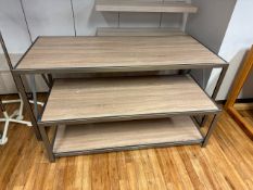 Wooden Topped Nesting Display Tables x2