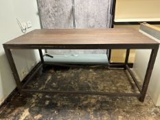 Metal Frame Wood Table