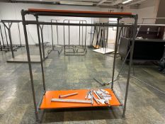 Metal Frame Hanging Rail With Orange Detail